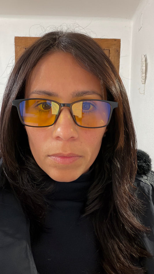 Óculos Biohacker | lentes âmbar | Bloqueador de luz Azul