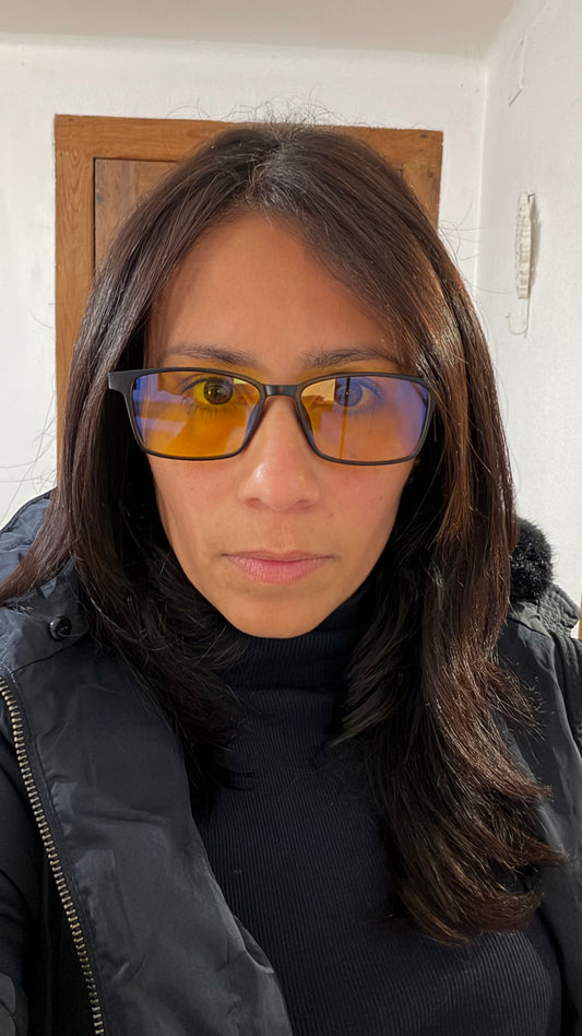 Óculos Biohacker | lentes âmbar | Bloqueador de luz Azul