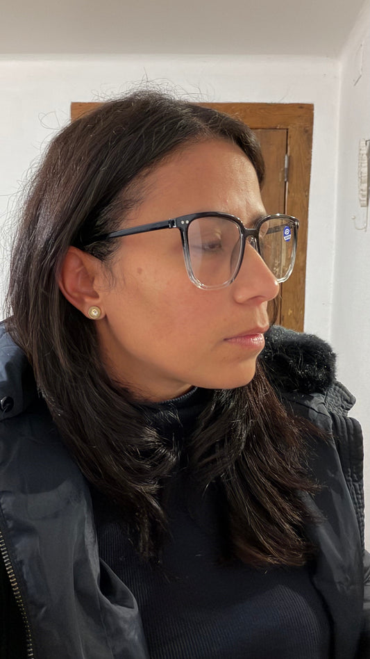 Óculo Biohacker | Preto e transparente | Bloqueador de luz azul